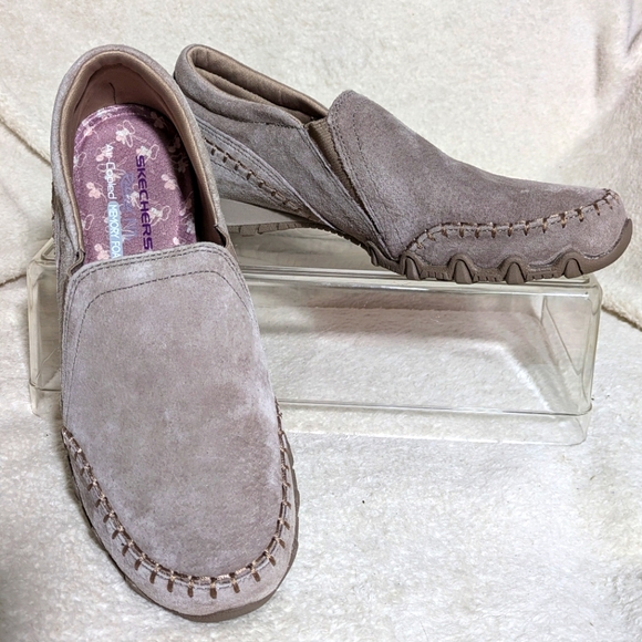 Women's‎ Leather (suede) Flat Sketchers Slip-on Dusty Rose |Fall | Size 8.5 - Picture 1 of 8